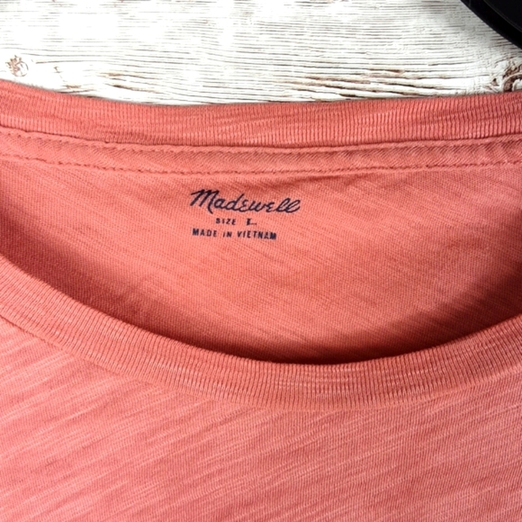 Madewell, 0265, Coral Tee, round neck, size L - Picture 4 of 6